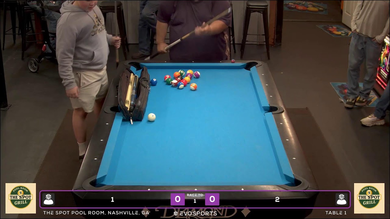 1 vs 2 - THE SPOT POOL ROOM - TABLE 1 | EvoSports