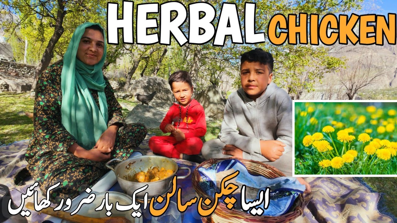 HERBAL CHICKEN RECIPE | Dandelion and Chicken Curry | Village Lifestyle Vlog | Village Life Vlogs