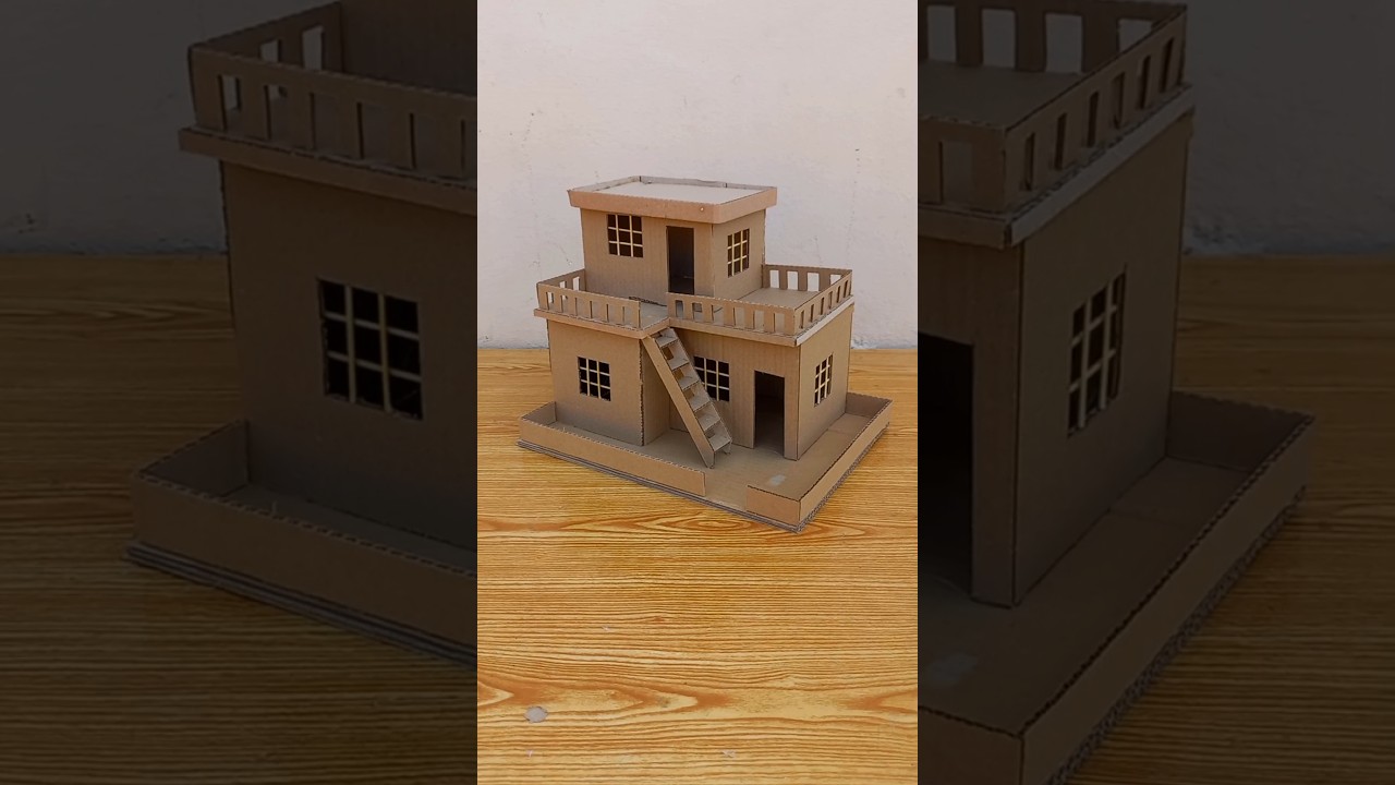 Beautiful Cardboard House Making For School Project |DIY Miniature Cardboard House.