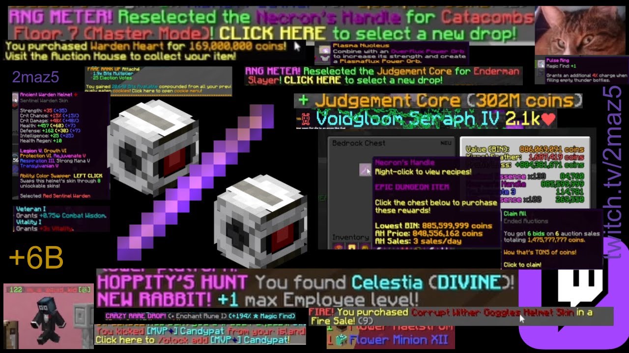 🔥 RNG BLESSED - NECRON'S HANDLE, JUDGEMENT CORES - DIABOLICAL SKYBLOCK MOMENTS (hypixel skyblock) #6