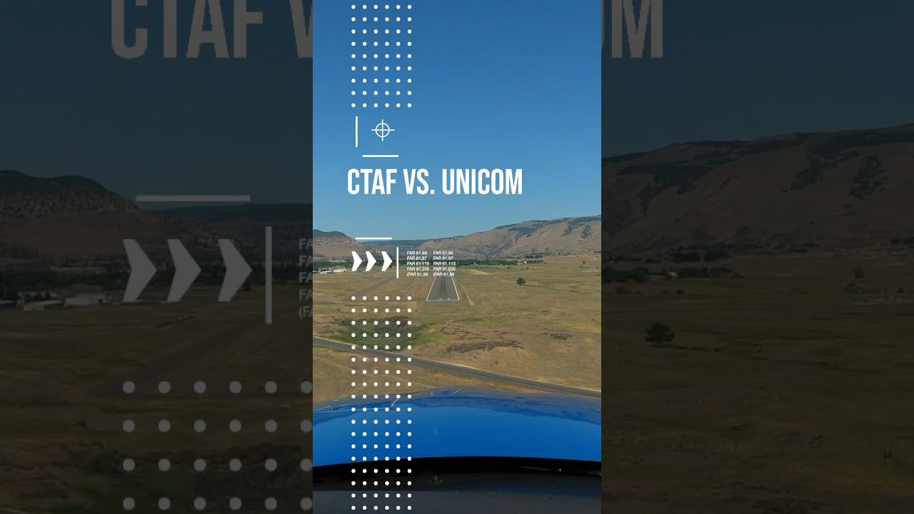 CTAF vs. UNICOM. What&rsquo;s the difference? #aviation #pilot #studentpilot