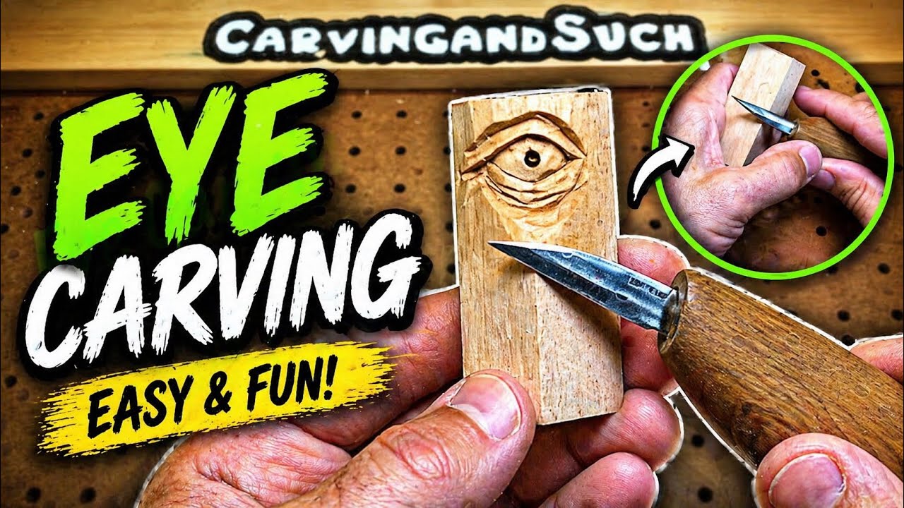 How to Hand Carve eyes with knife