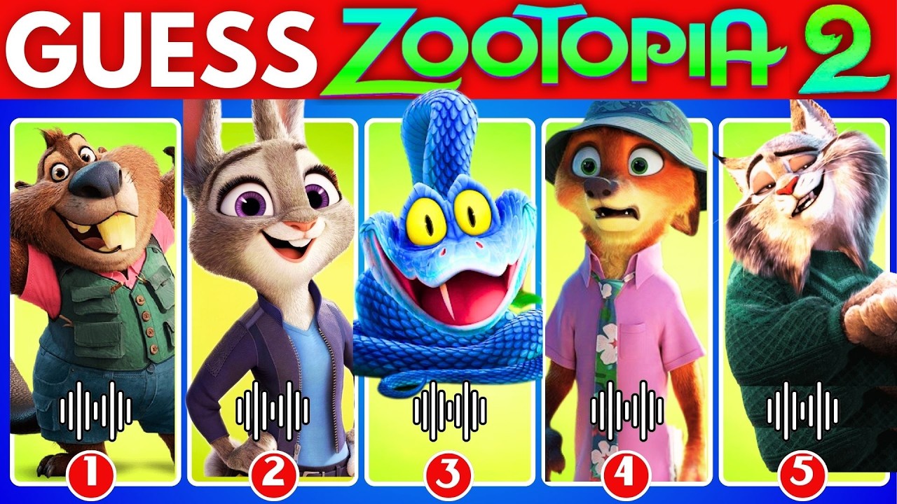 Guess Zootopia 2 Movie Characters by Voice & Emoji🔥~ Judy,Nick,Gary,Flash ~ Ultimate Zootopia Quiz
