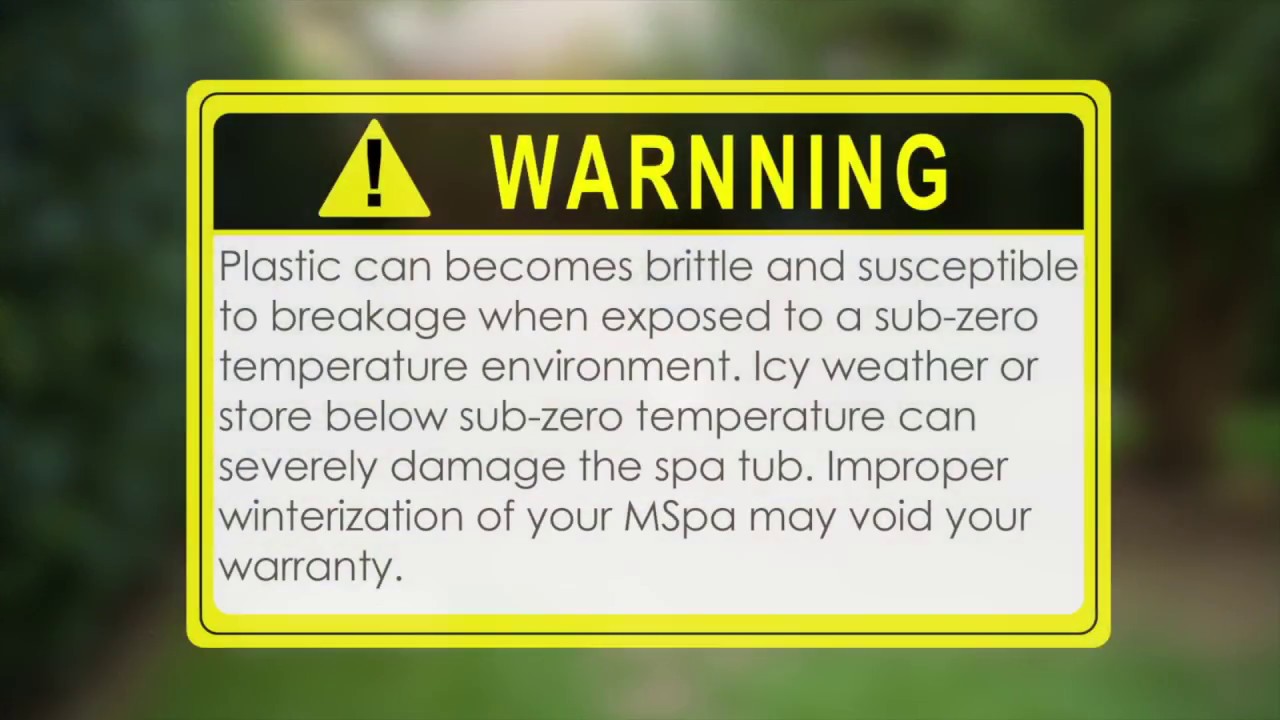 MSpa Storage & Maintenance 1