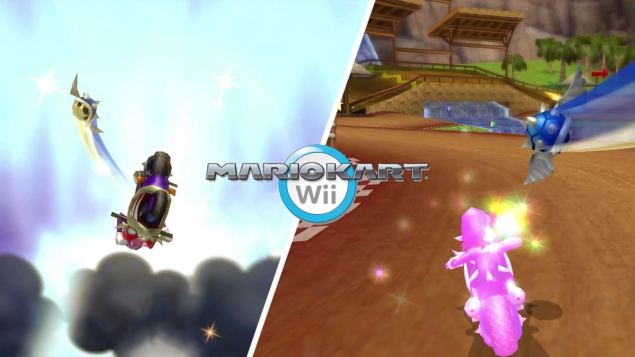 MARIO KART WII ITEM RAIN but every itembox  gives you a BLUE SHELL | Mario Kart Hack