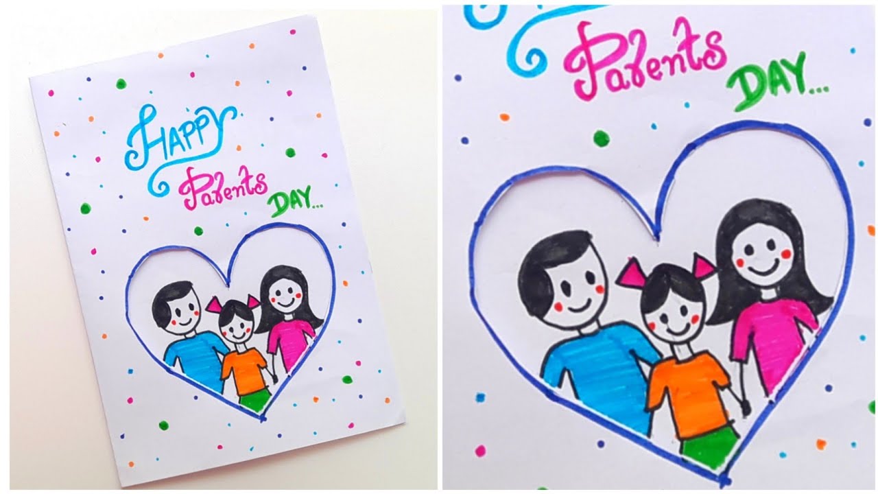 🥰 Parents Day Card 🥰 How to make parents day card • parent day card for Mom & Dad • Parent Day 2022