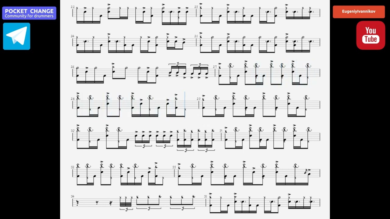 Guthrie Govan - Wonderful Slippery Thing | Drum Transcription and Play Along | PDF