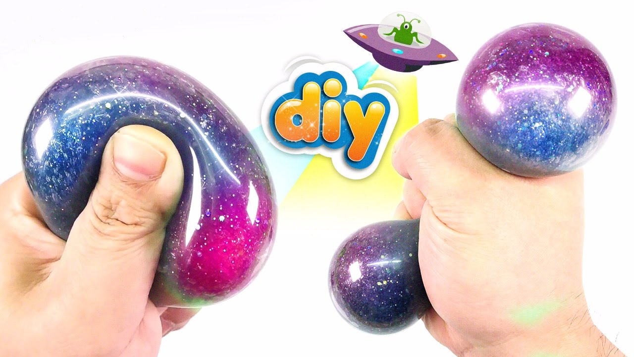 Making Galaxy Squishy Stress Ball | Satisfying Slime Video