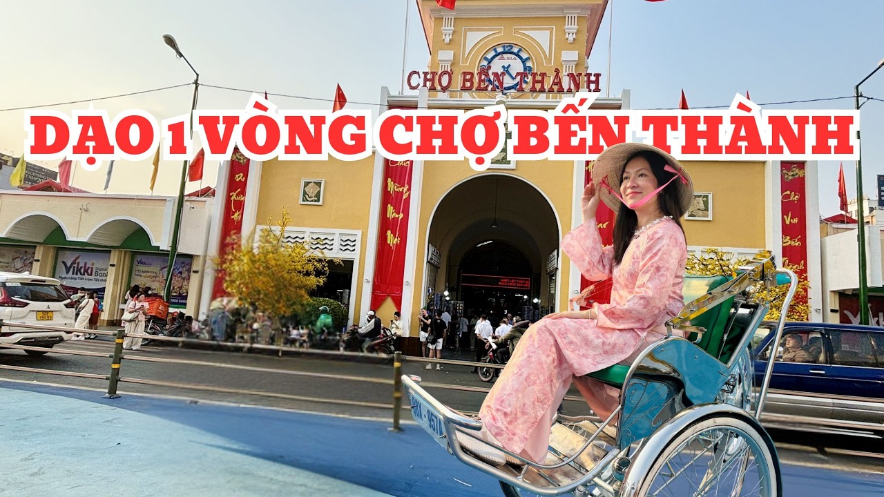 CHỢ BẾN THÀNH MÙA TẾT CÓ GÌ? CHECK-IN DIỆN MẠO MỚI CỰC ĐẸP || ĂN GÌ Ở MỸ