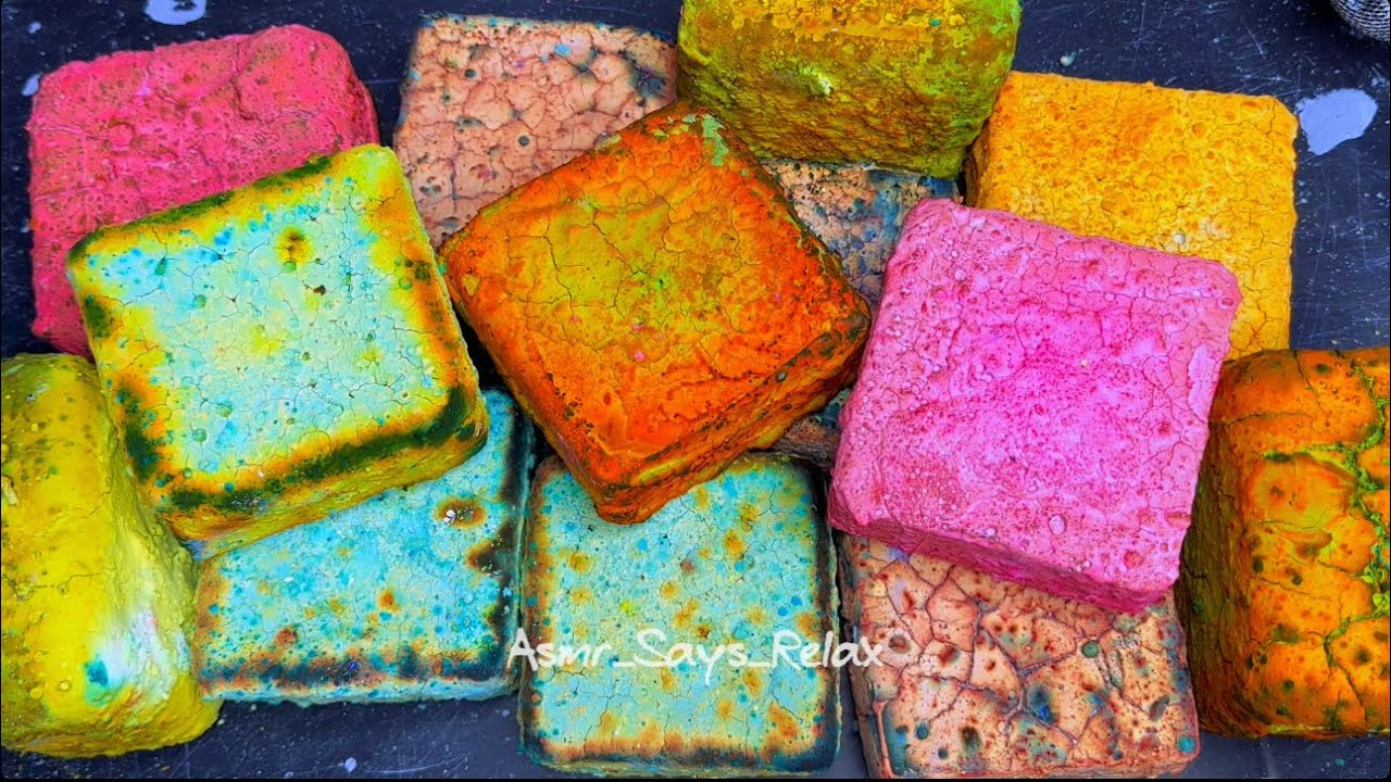 ASMR | Colorful Pasted Gym Chalk Collab With @Asmrchalk_r6y
