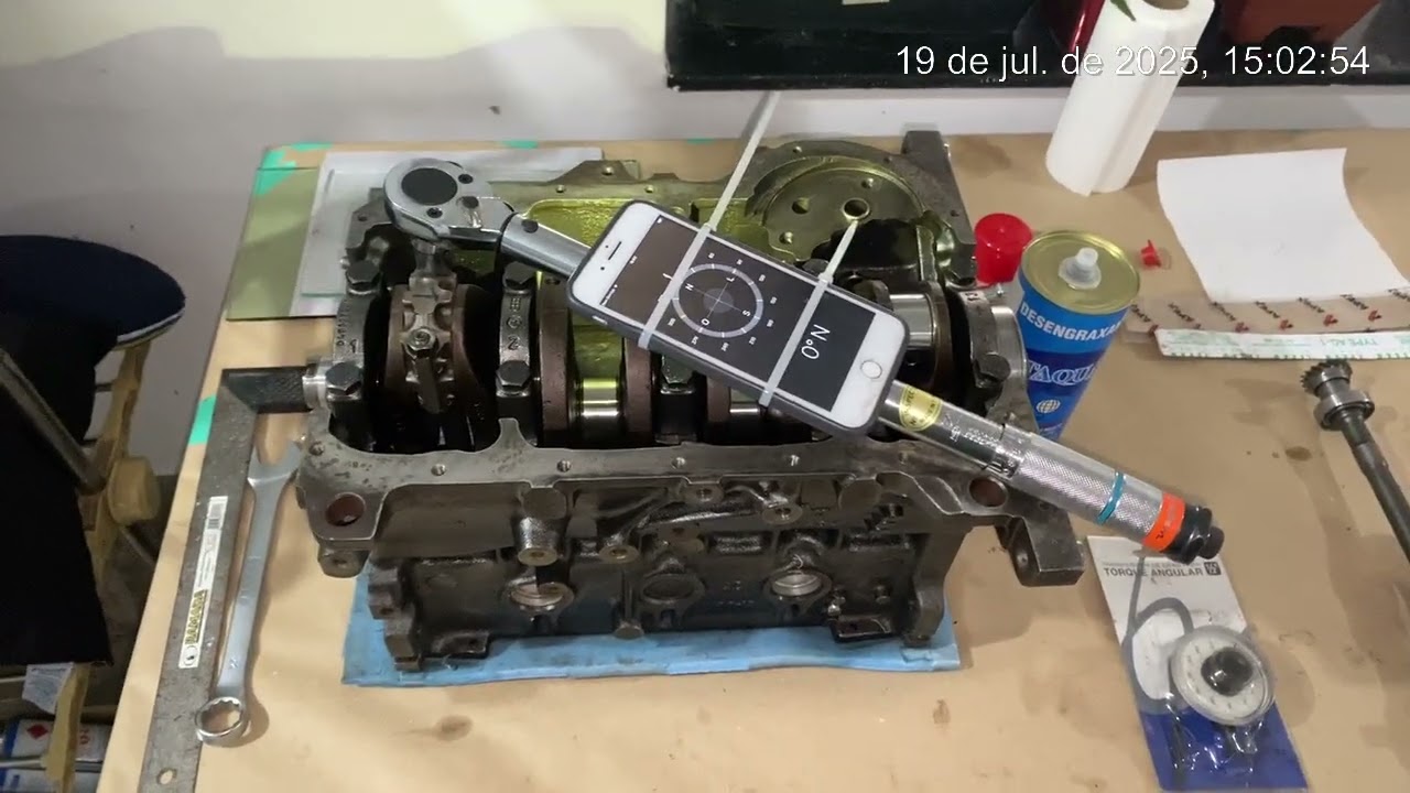 Medindo folga óleo biela parte  4 ( projeto gol ap 1.8 com pistão e biela Audi turbo )