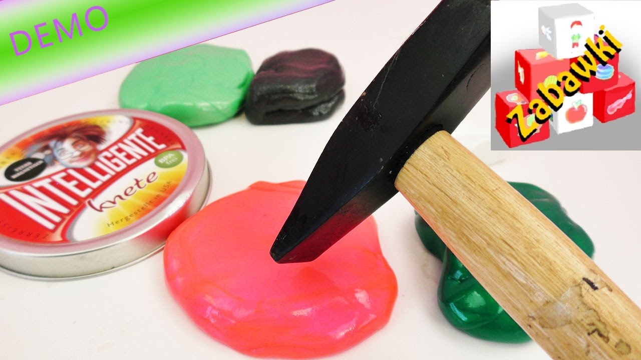 Test: Czy młotek rozbije inteligentną plastelinę na tysiąc kawałków? Eksperymenty dla dzieci | Putty