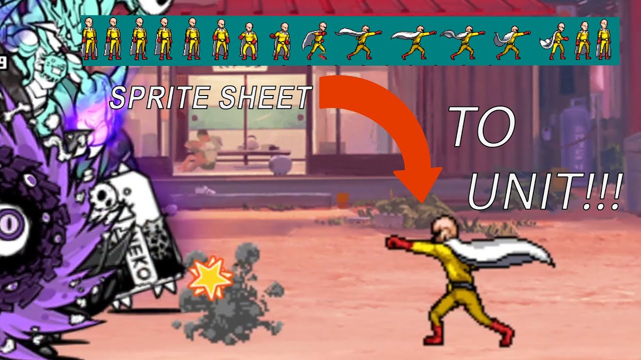 How to Make a Custom Battle Cats Unit using Sprite Sheet - Battle Cats Ultimate