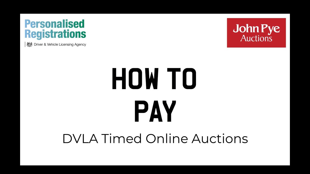 How to pay if you win a registration in a DVLA Auction