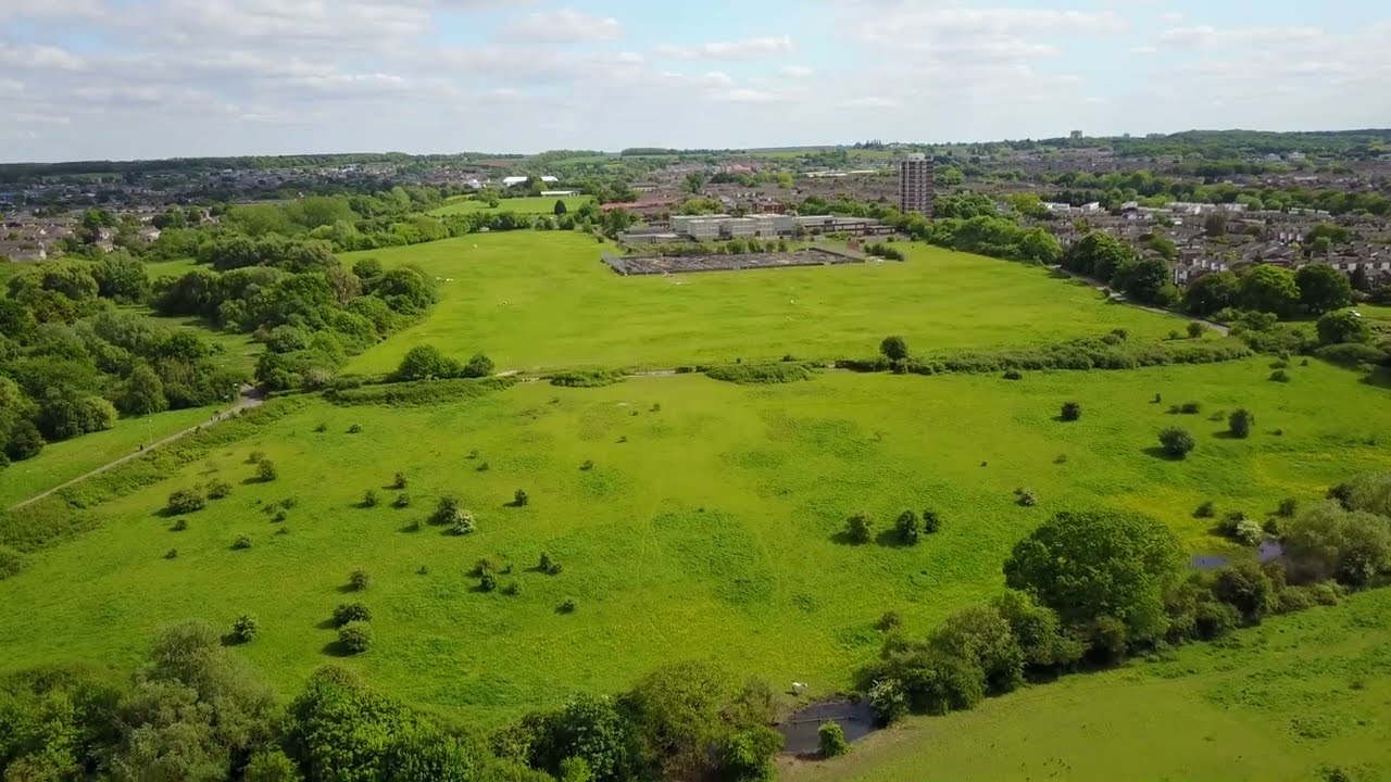 harlow essex town centre from the sky