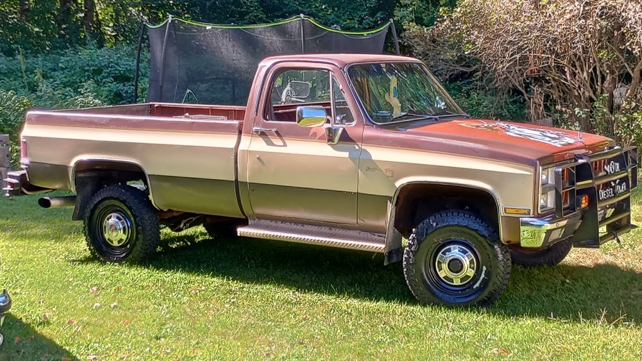 1982 GMC High Sierra k20 6.2 Detroit diesel sm465  tour and updates.