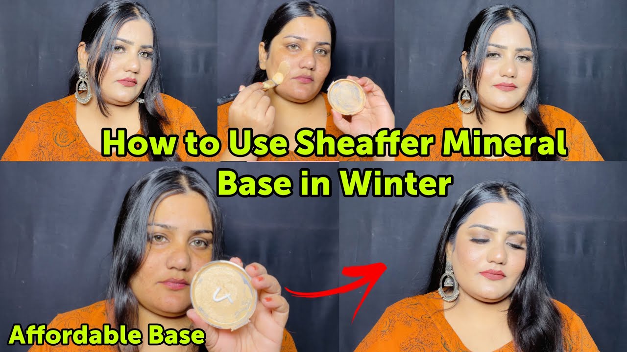 How To Apply Sheaffer Mineral Base in Winters | dry skin wale sheaffer powder base kese use kren  