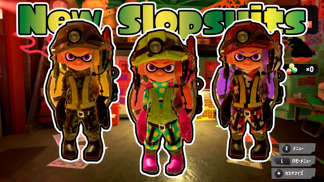 [Splatoon 3] Salmon Run Next Wave All New 3 Color Slopsuits Polka-Dot, Camo, Koi Eggsecutive