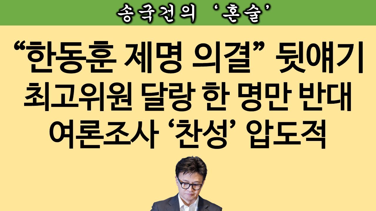 [송국건TV] 한동훈 제명 확정 “후유증, 역풍 거의 없을 것” 왜?