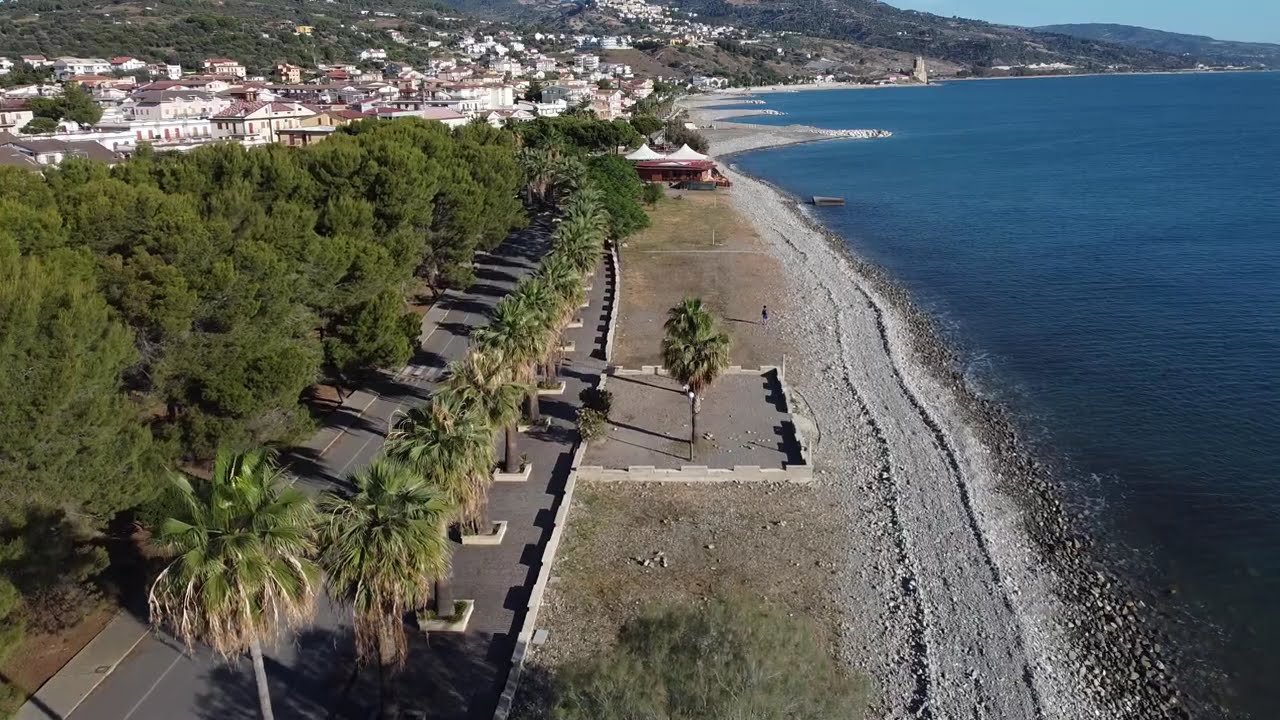Roseto capo spulico beach in italian with Drone