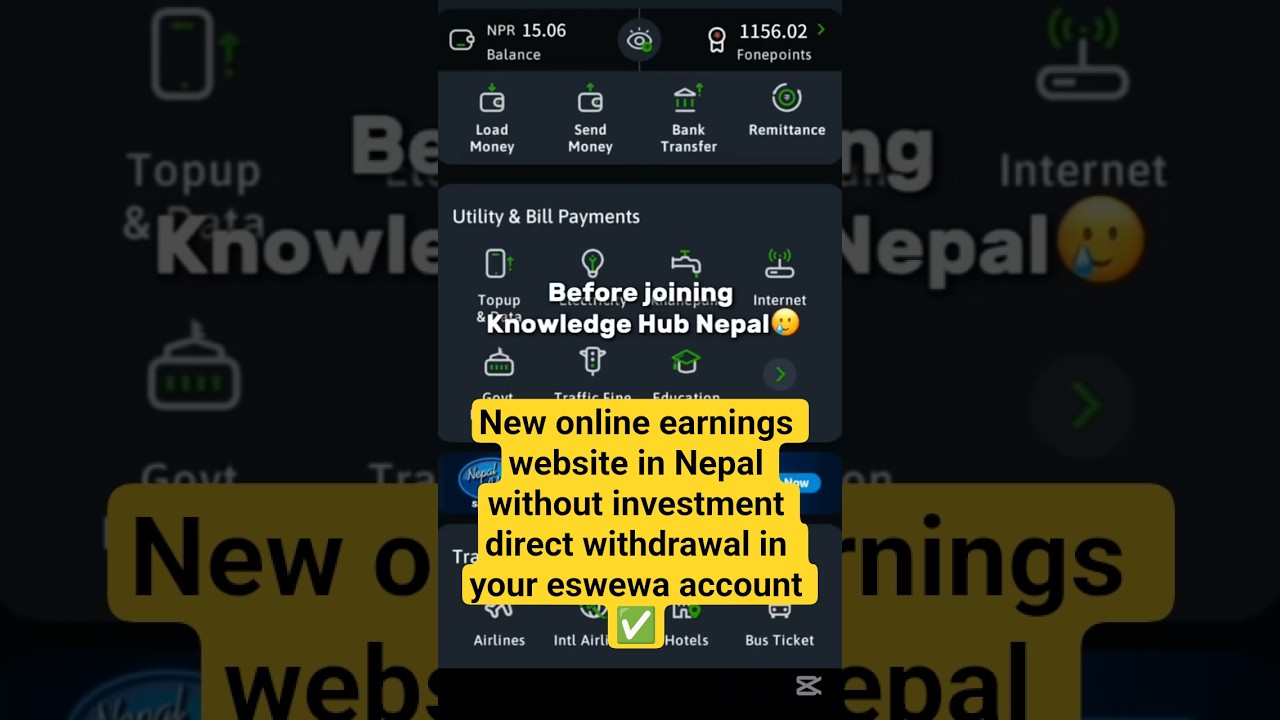 Best Learning & Earning App in Nepal 2025 | Withdraw to eSewa  #Knowledge hub earning app
