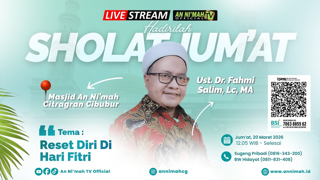 Reset Diri Di Hari Fitri | Ust. Dr. Fahmi Salim, Lc, MA | Khatib Jum'at