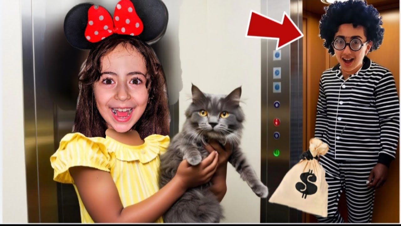 EVİMİZDE HIRSIZ VAR !HIRSIZ KEDİMİZİ KAÇIRIYOR ESMA YAKALADI ماما جابت بيبي - جنى مقداد | طيور الجنة