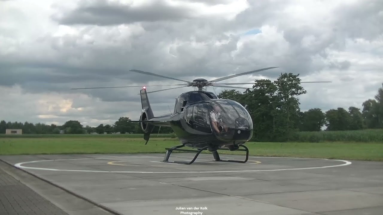 PH-PDK Start up and take off heliport Stroe