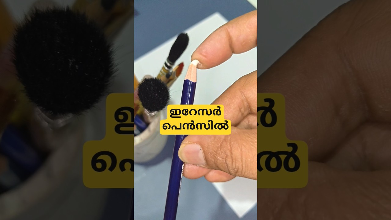 ഇറേസർ പെൻസിൽ😳👍 #art #drawing #malayalam #short #shortsfeed #artclass #eraser #pencil