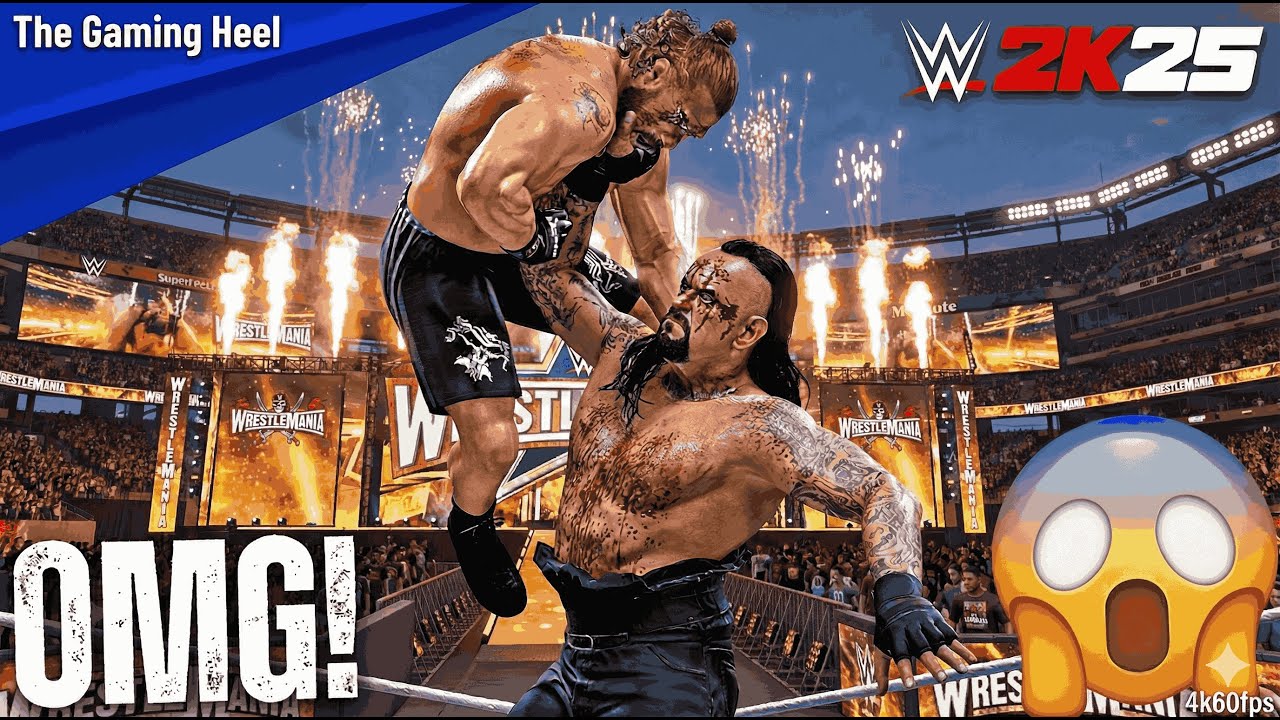 WWE 2K25 - Brock Lesnar vs The Undertaker (Extreme Rules) - WrestleMania Philadelphia FULL MATCH!