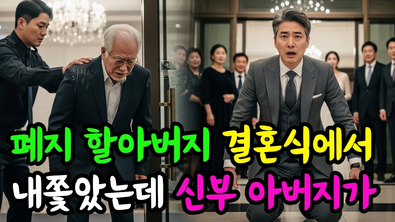 폐지 줍는 할아버지를 결혼식에서 내쫓았는데… 신부 아버지가 무릎 꿇었다 | 감동사연·인생사연·노후사연