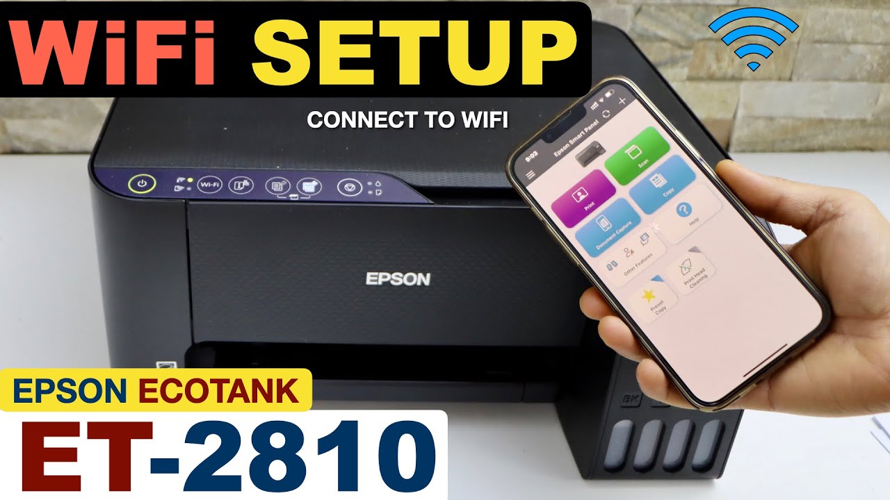Настройка Epson EcoTank 2810 WiFi, подключение к беспроводной сети.