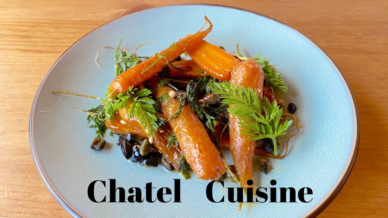 【人参をフライパンだけでロースト#14 】 Poêlée de Carottes ・Olives Noir et Câpres