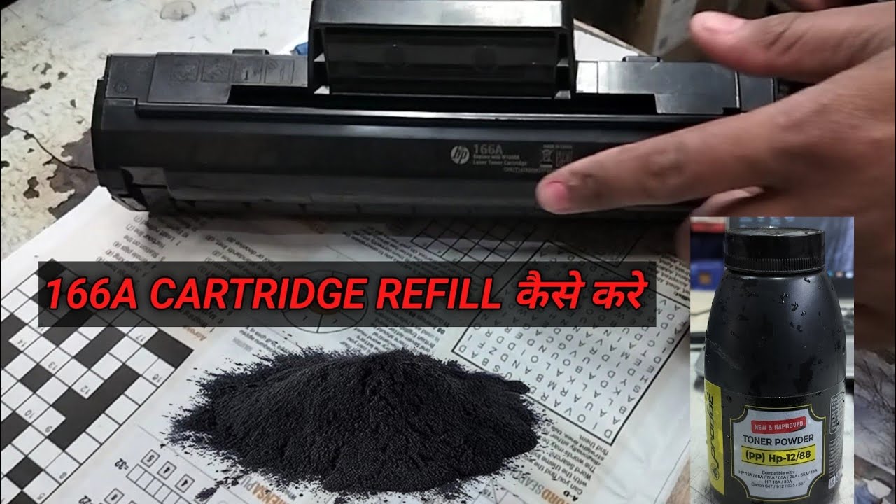 HP 166A original Laser Toner Cartridge Refilling (W1660A) 