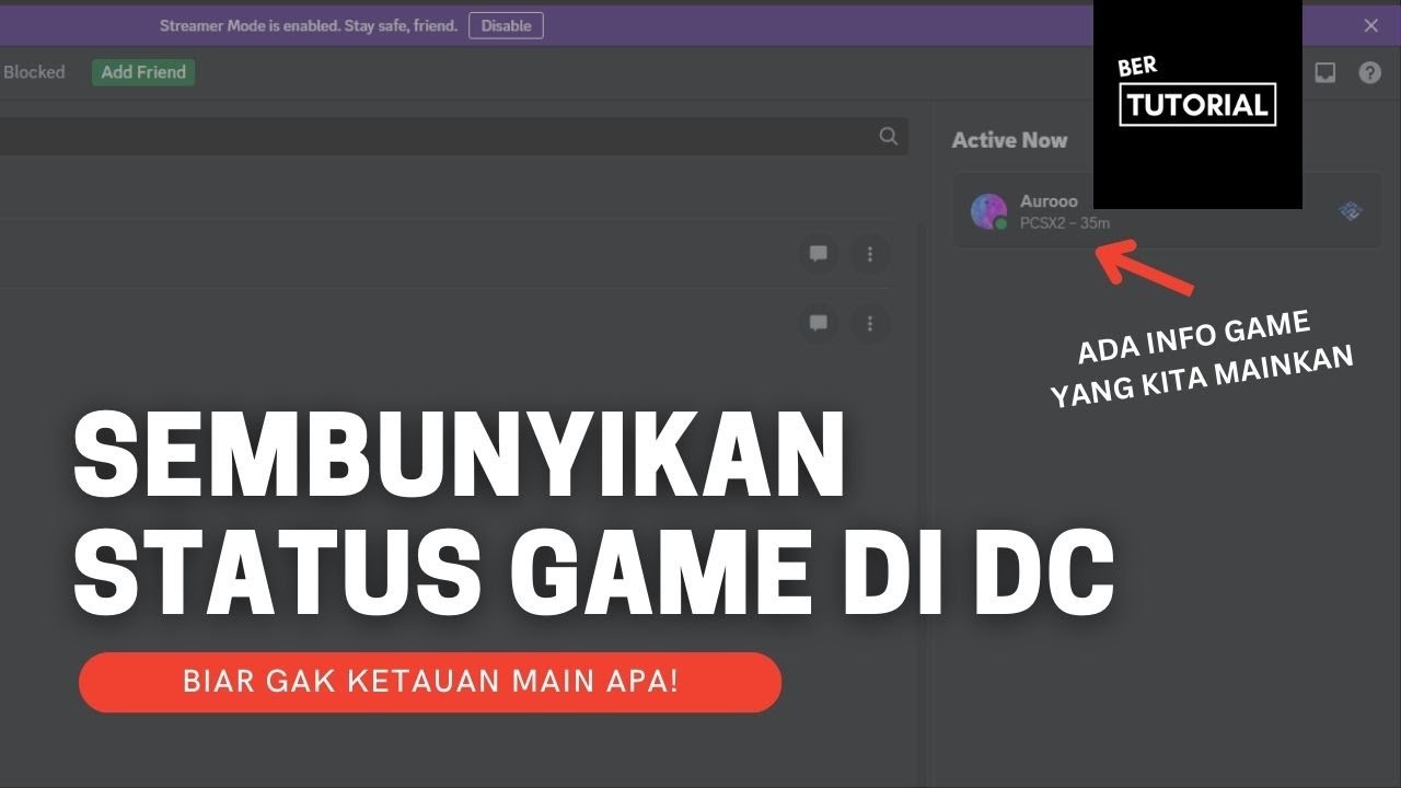 Cara Menyembunyikan Status Bermain Game di Discord!