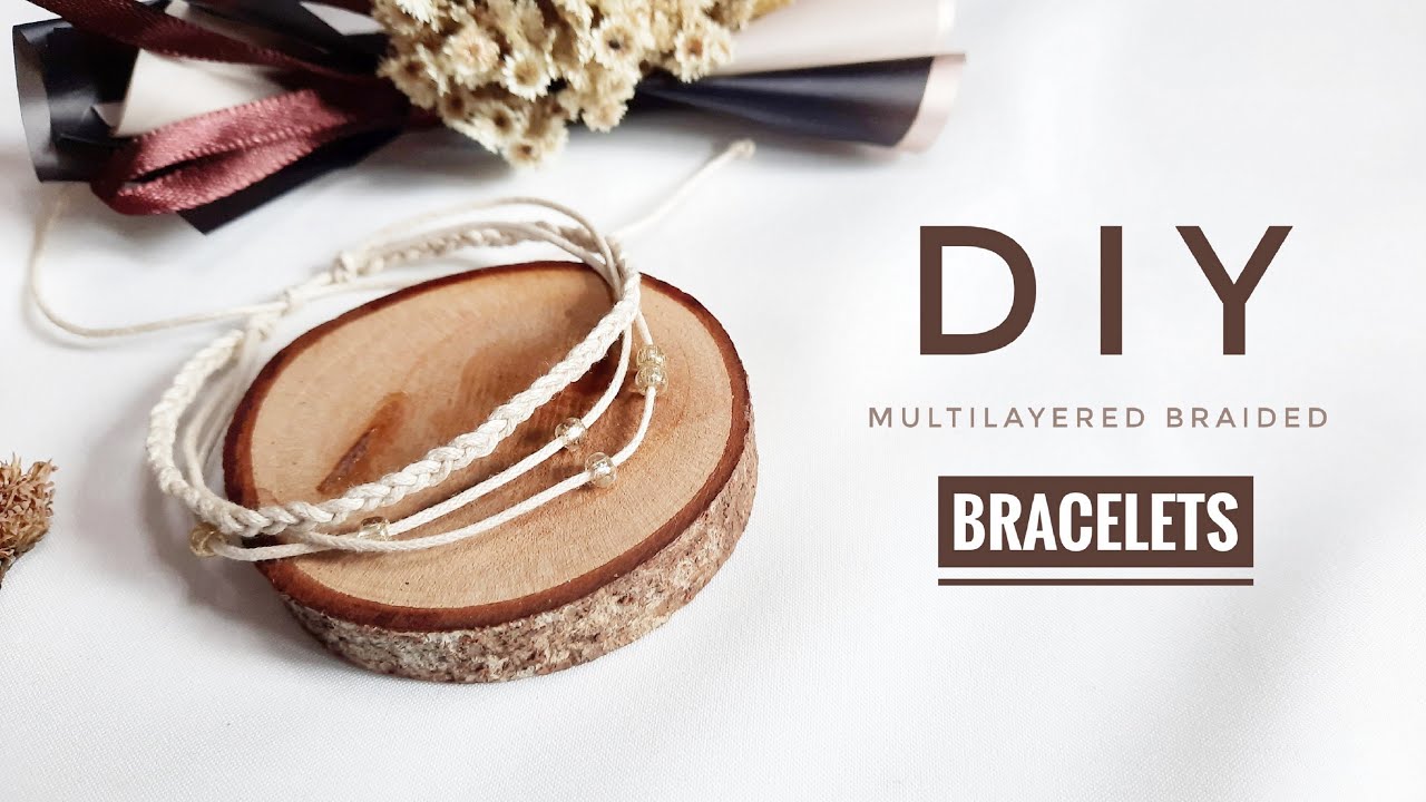Friendship Bracelets: DIY Multi Strand Braided Bracelets using Waxed Cotton Cord]