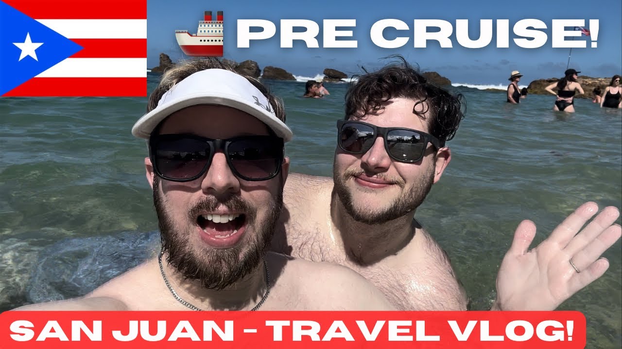 🌴 Day In San Juan Puerto Rico! Beach, Pool & Evening Meal. Virgin Voyages Pre-Cruise Travel Vlog 🚢