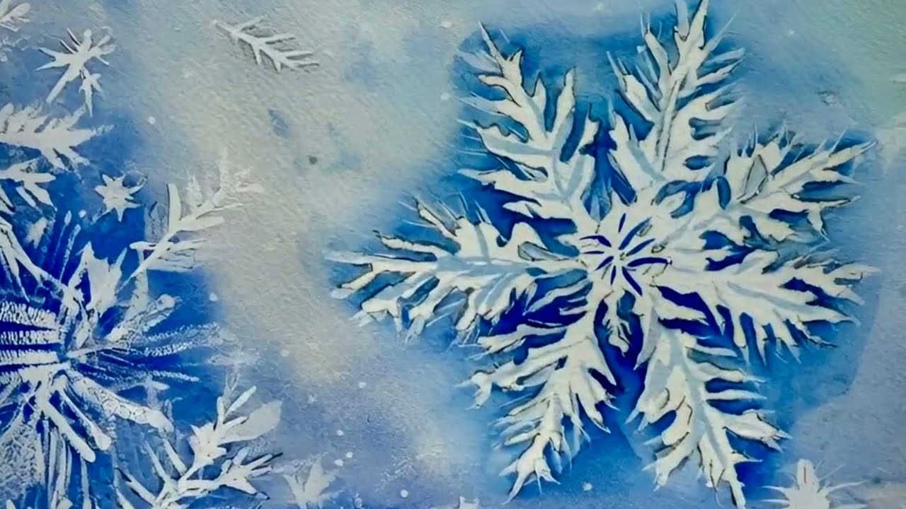 Relaxing Watercolor Animation with Gentle Music | Stillness in Blue