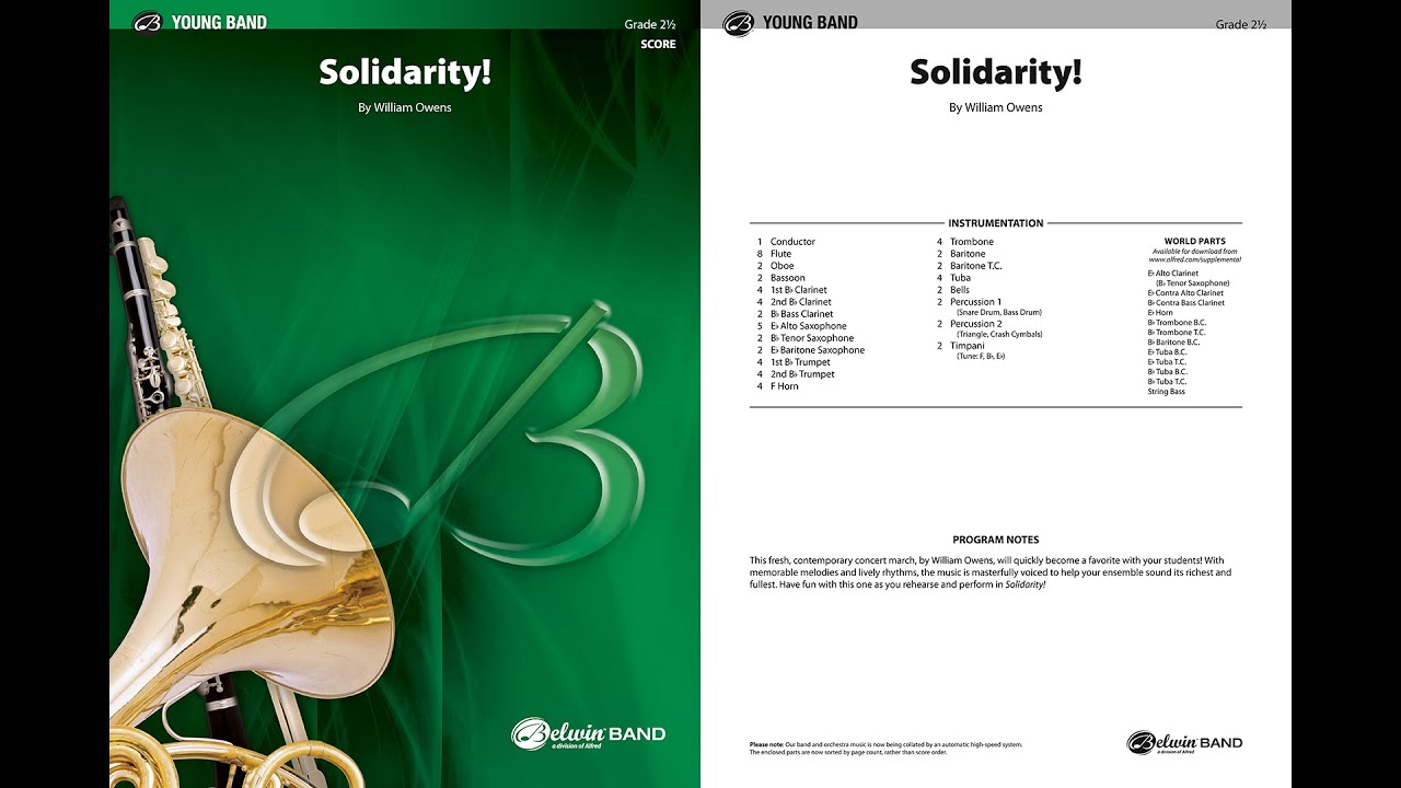 Solidarity!, by William Owens  &ndash; Score & Sound