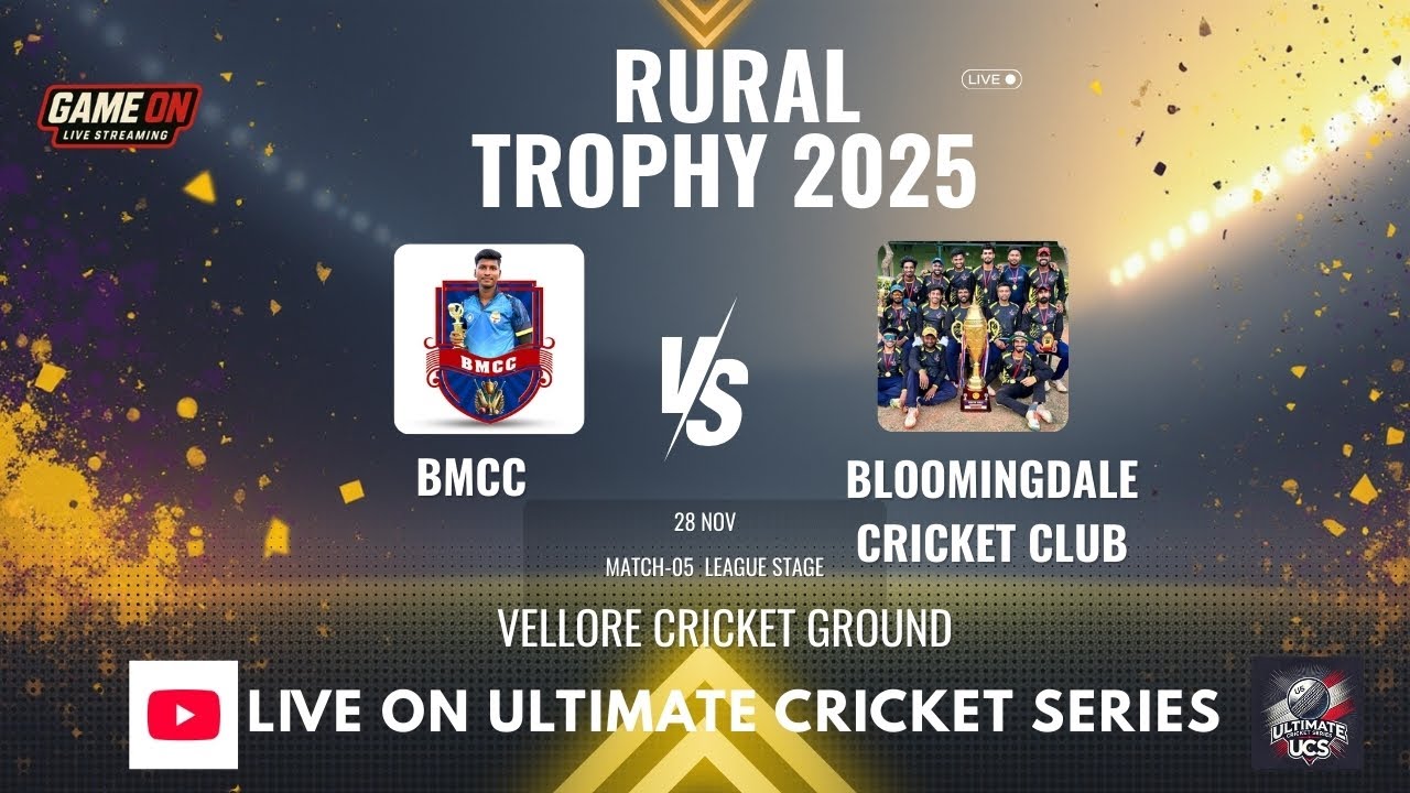 BMCC Vs BLOOMINGDALE CRICKET CLUB | RURAL TROPHY 2025 | VELLORE | LEAGUE MATCHES | T20
