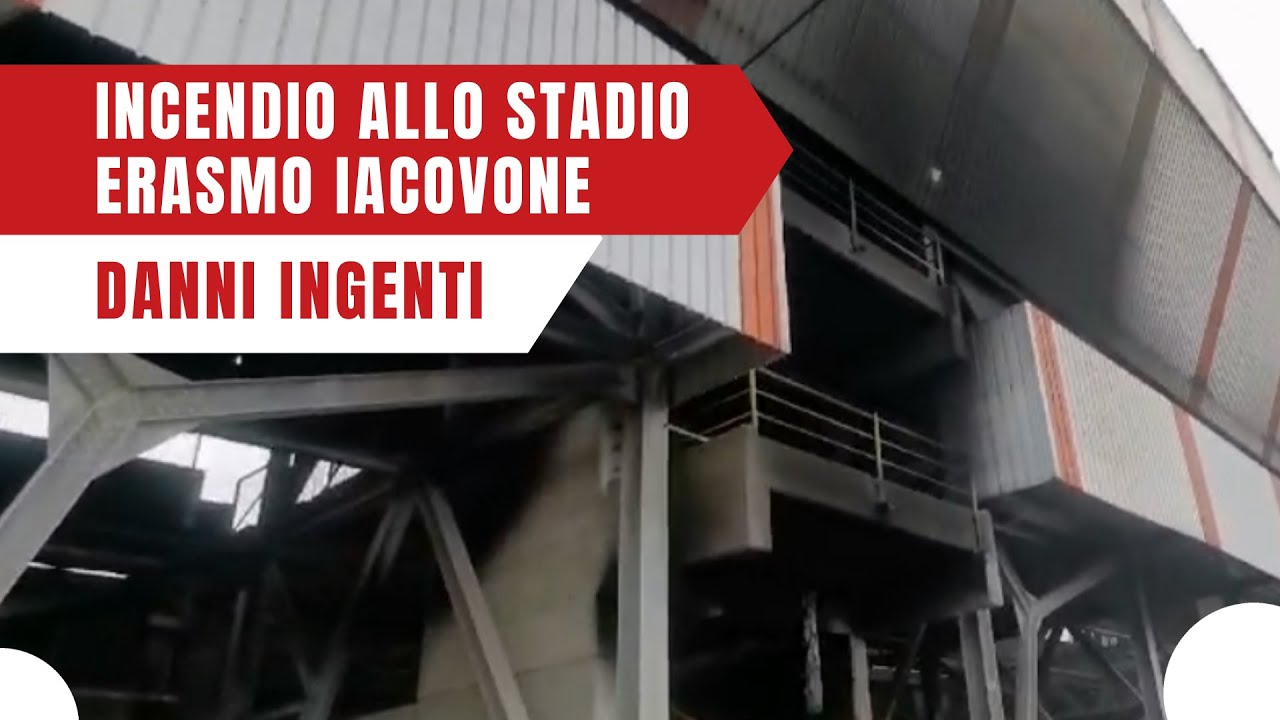 Incendio allo stadio Erasmo Iacovone di Taranto: danni ingenti strutturali