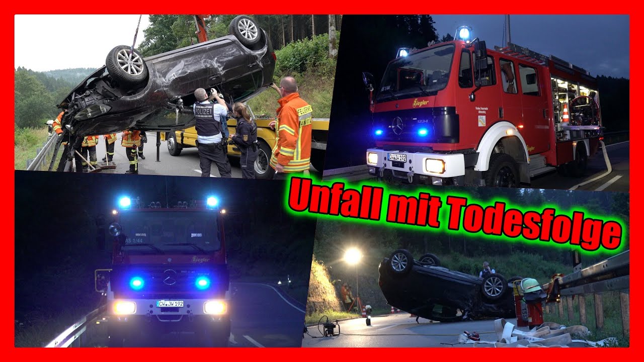 [Archivdoku] PKW KRACHT bei ALTENSTEIG GEGEN MAUER - Fahrer nicht angeschnallt & tödlich verletzt
