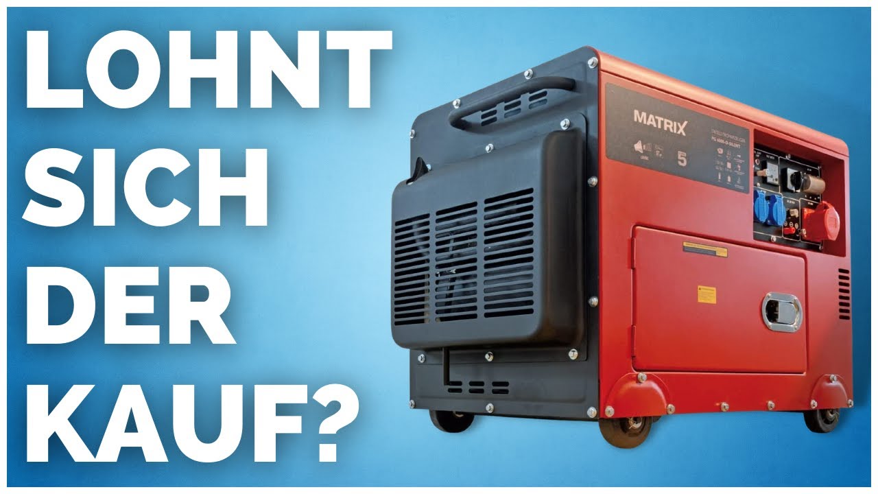 Matrix PG 6000-D-silent ► Diesel Notstromaggregat im Test ► [KURZ & KOMPAKT] zusammengefasst