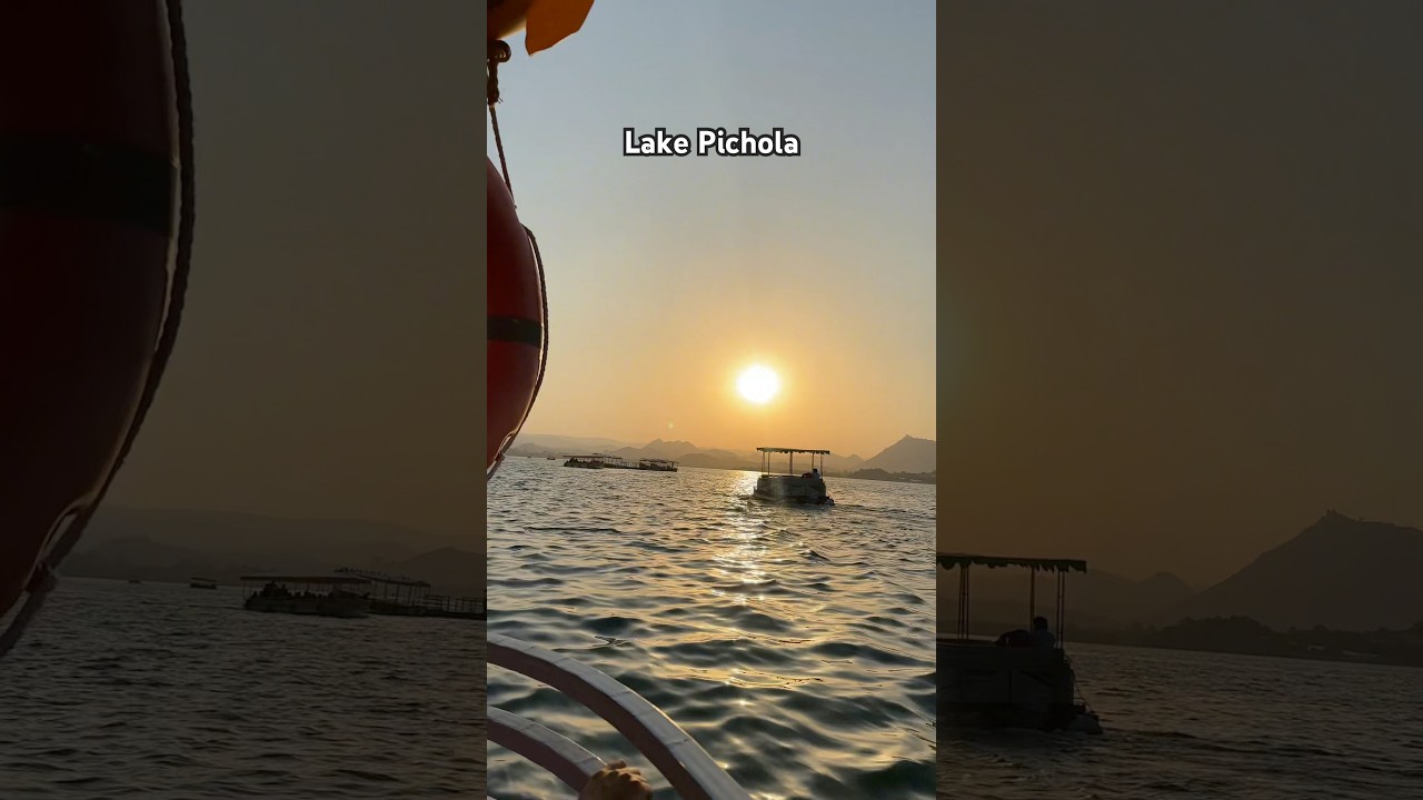 Best sunsetspots in udaipur #sunset #udaipur #sunsetview #couplegoal #love #lakepichola #gangaurghat