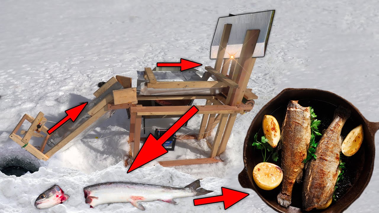 Automatic Trout Catcher with a Guillotine | Catch & Cook Ice Fishing ASMR Build