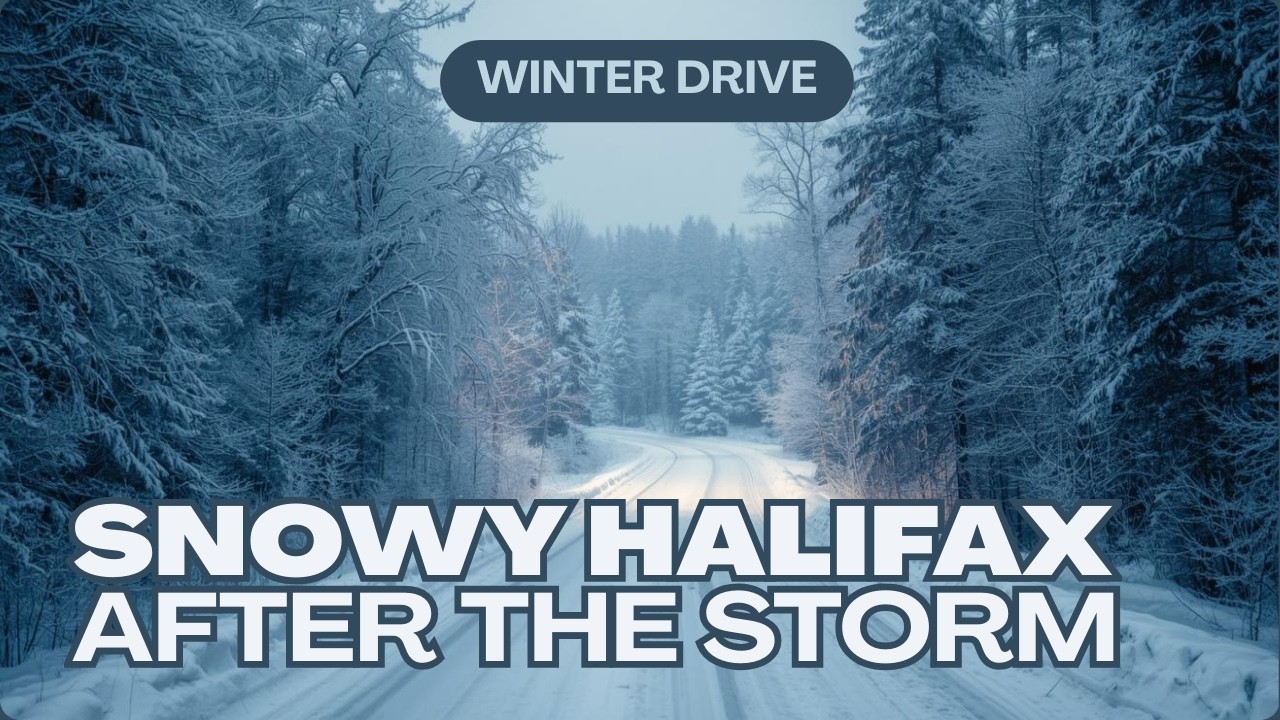 Driving in Halifax after snowstorm: Nova Scotia, Canada | 4K