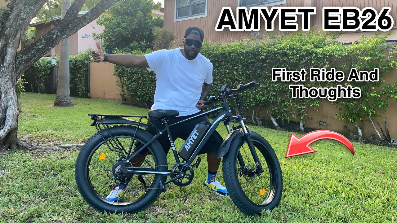 AMYET EB26 ELECTRIC BIKE + FIRST RIDE | GOT A FLAT TIRE  ON MY EBIKE