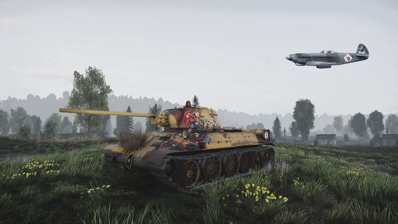 War Thunder - T34-57 (1943) + Yak-9K