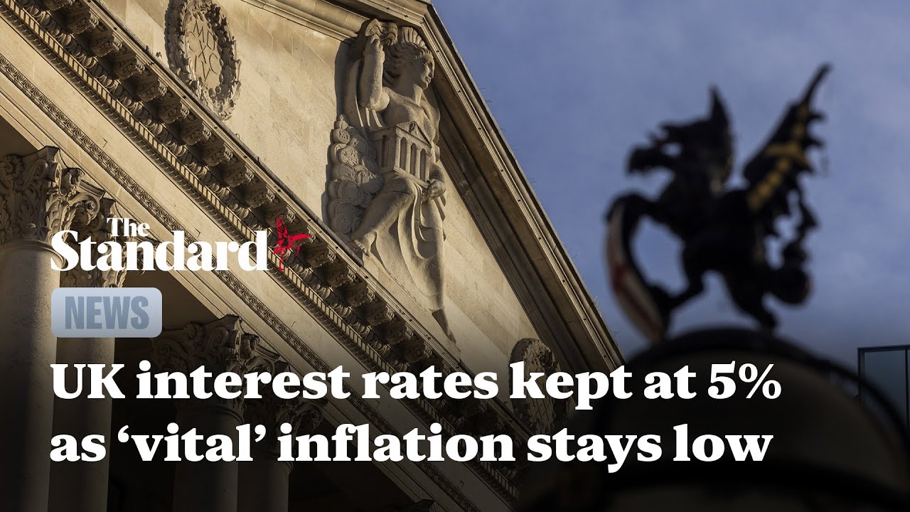 UK interest rates kept at 5% as Bank of England says &lsquo;vital&rsquo; inflation stays low