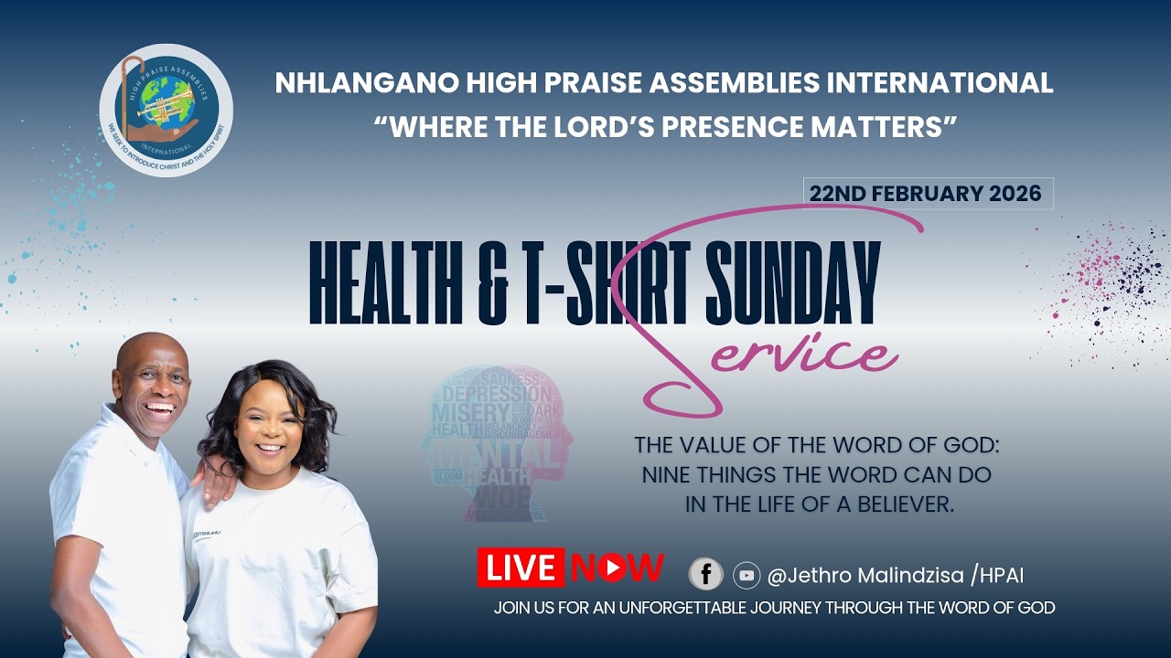 Welcome To Our Morning Service (Health &T Shirt  Sunday) With Apostle Jethro Malindzisa .
